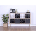 Storage black color MDF board wooden wine bottle rack insert for home decor